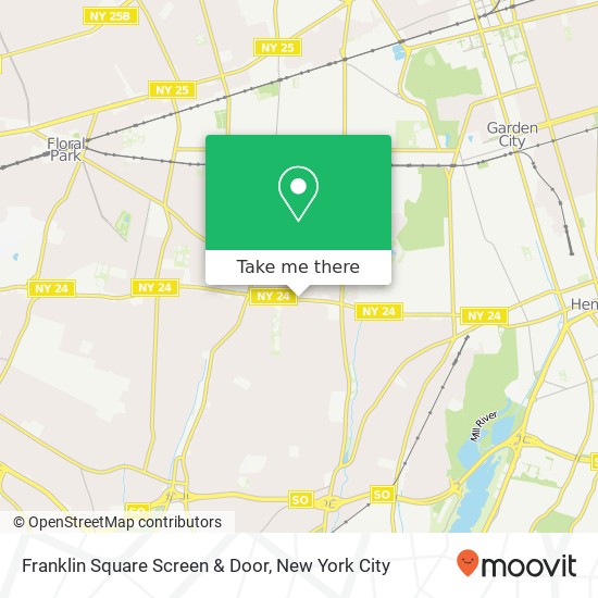 Franklin Square Screen & Door map