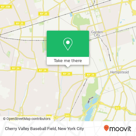 Mapa de Cherry Valley Baseball Field