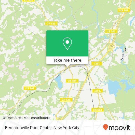 Bernardsville Print Center map