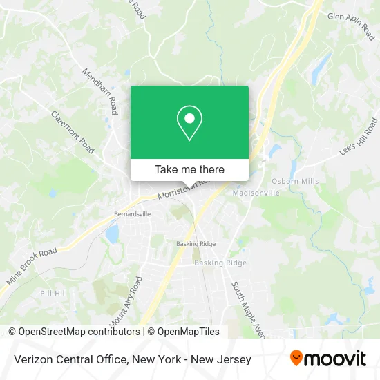 Verizon Central Office map