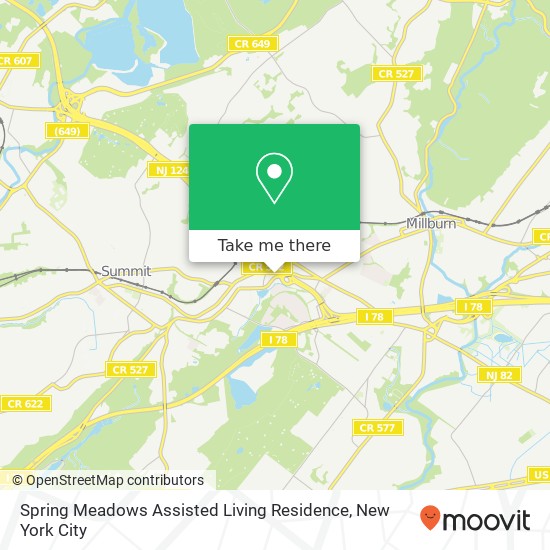 Spring Meadows Assisted Living Residence map