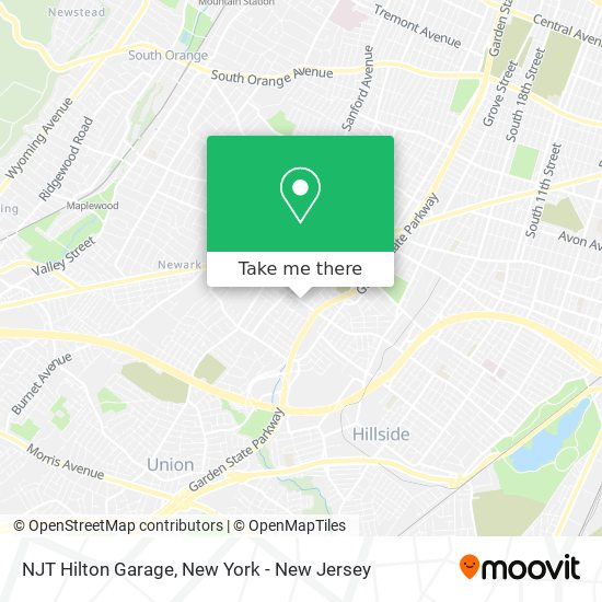 NJT Hilton Garage map
