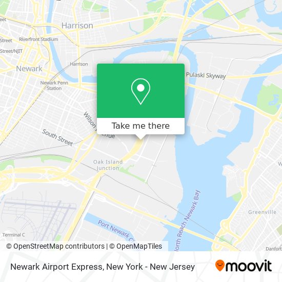 Newark Airport Express map