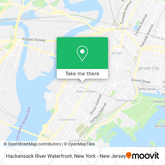 Hackensack River Waterfront map