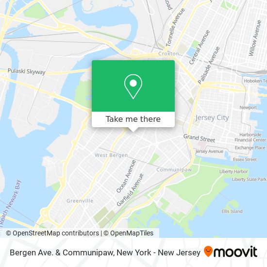 Mapa de Bergen Ave. & Communipaw