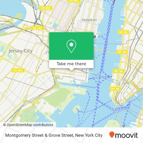 Mapa de Montgomery Street & Grove Street