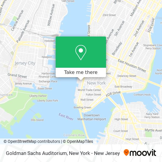 Mapa de Goldman Sachs Auditorium