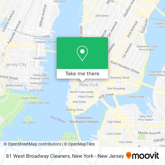 81 West Broadway Cleaners map