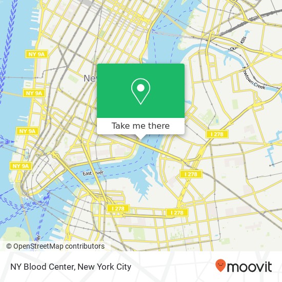 Mapa de NY Blood Center