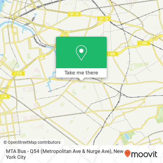 Mapa de MTA Bus - Q54 (Metropolitan Ave & Nurge Ave)
