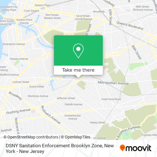 Mapa de DSNY Sanitation Enforcement Brooklyn Zone