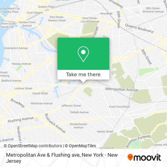 Metropolitan Ave & Flushing ave map