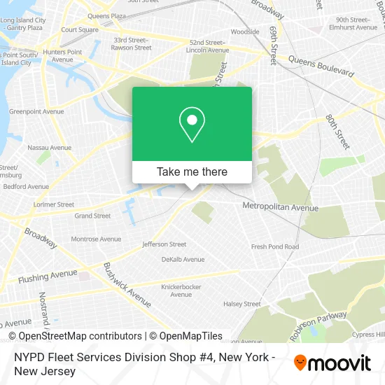 NYPD Fleet Services Division Shop #4 map