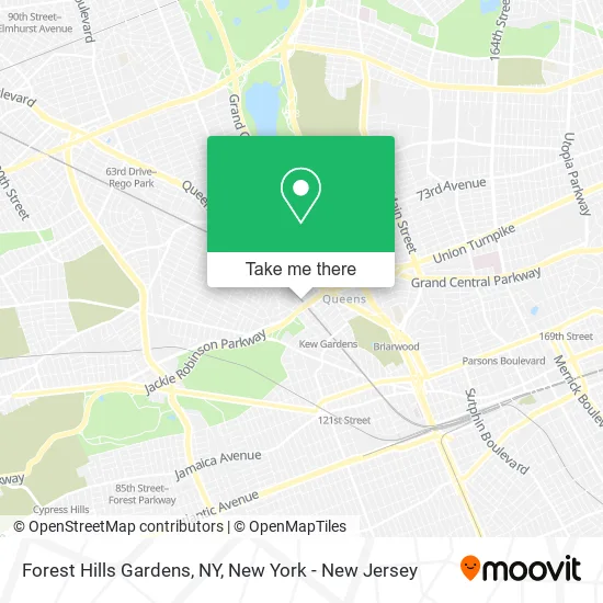 Forest Hills Gardens, NY map
