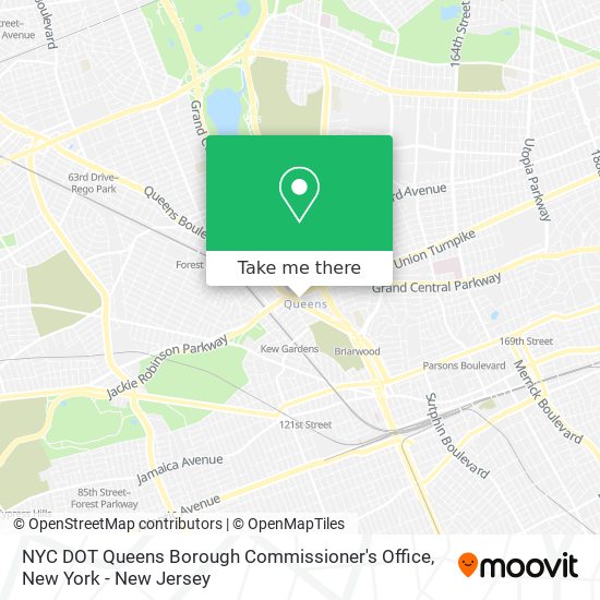 Mapa de NYC DOT Queens Borough Commissioner's Office