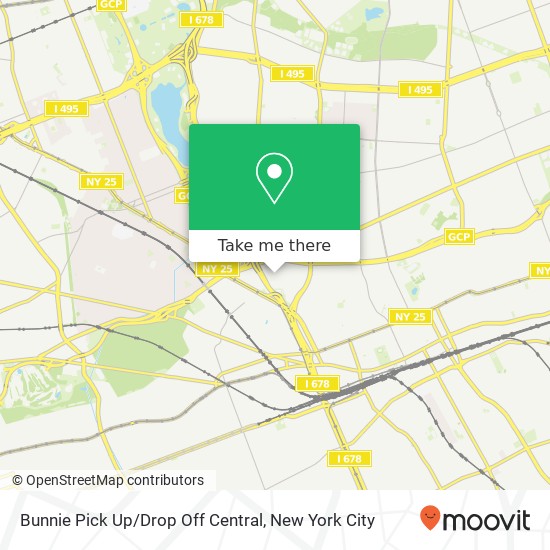 Mapa de Bunnie Pick Up / Drop Off Central