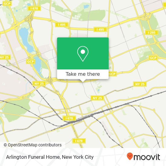 Arlington Funeral Home map
