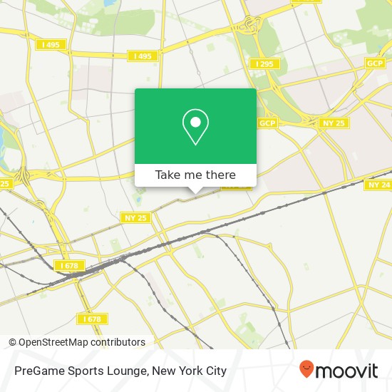 PreGame Sports Lounge map