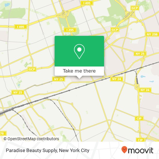 Mapa de Paradise Beauty Supply