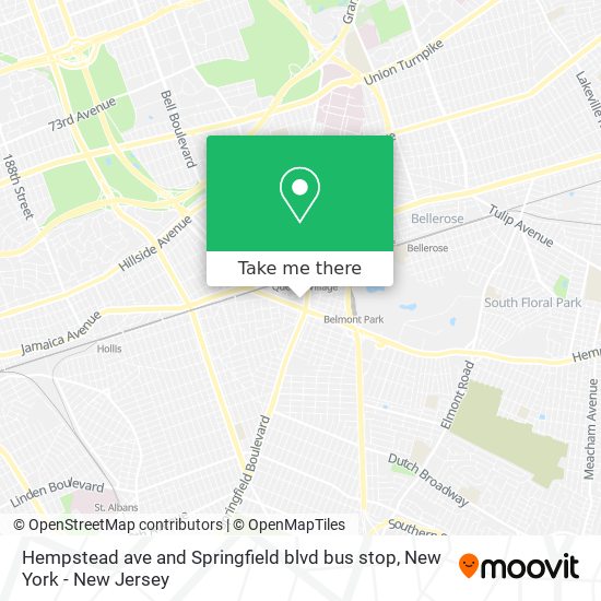 Hempstead ave and Springfield blvd bus stop map