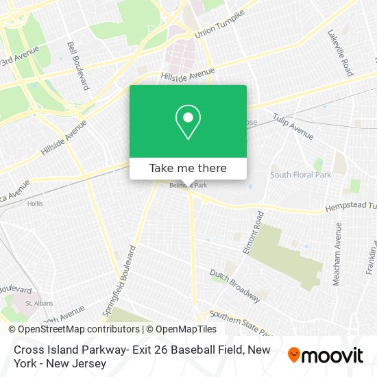 Cross Island Parkway- Exit 26 Baseball Field map
