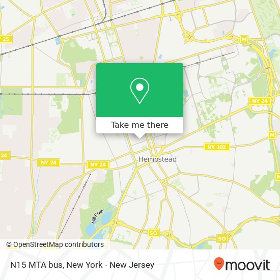 Mapa de N15 MTA bus