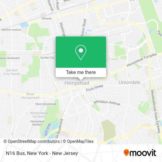 N16 Bus map