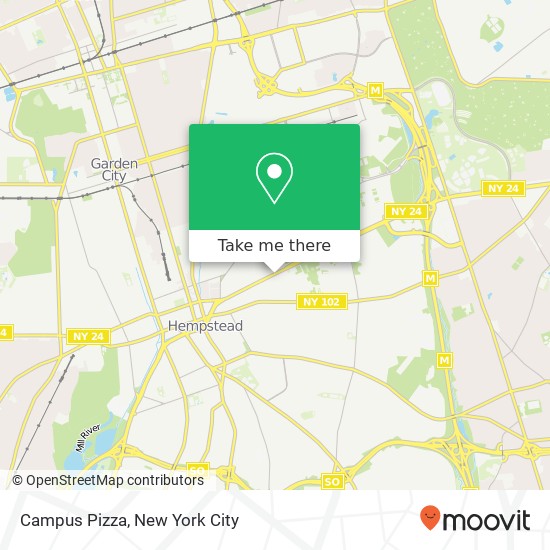 Campus Pizza map