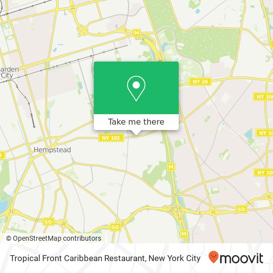 Mapa de Tropical Front Caribbean Restaurant