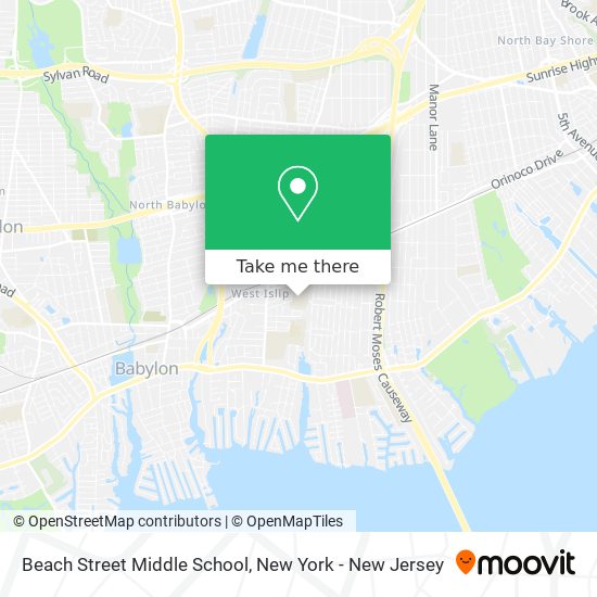 Mapa de Beach Street Middle School