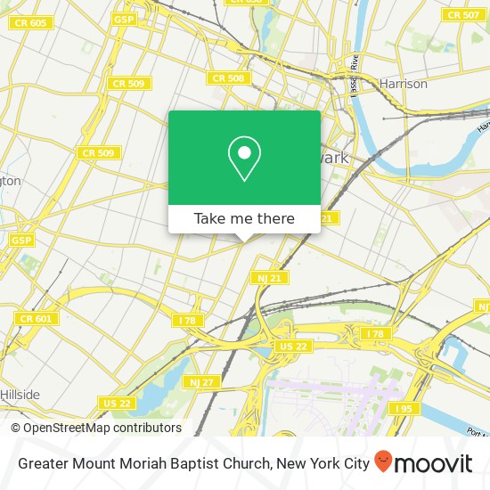 Mapa de Greater Mount Moriah Baptist Church