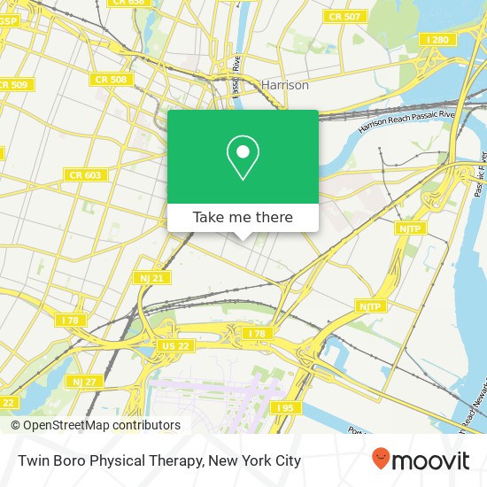 Mapa de Twin Boro Physical Therapy