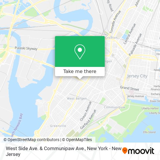 Mapa de West Side Ave. & Communipaw Ave.