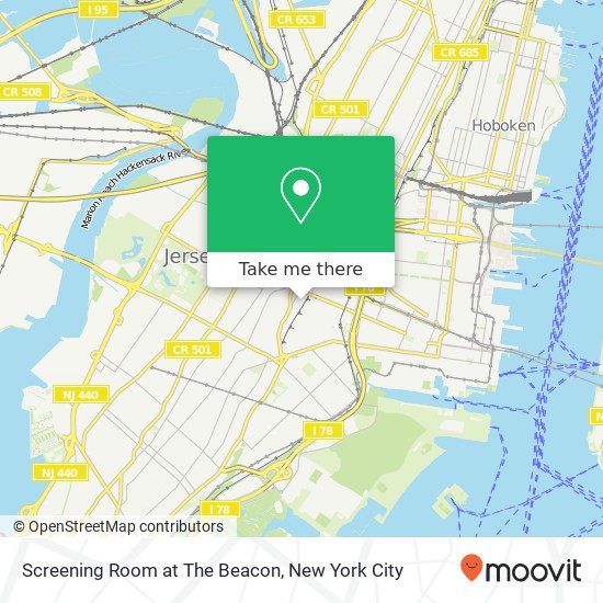 Screening Room at The Beacon map