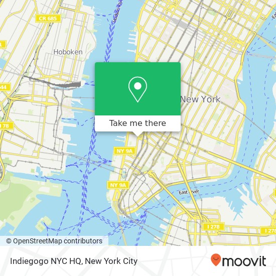 Indiegogo NYC HQ map