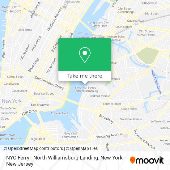 NYC Ferry - North Williamsburg Landing map