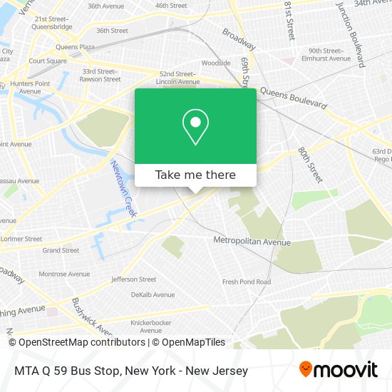 Mapa de MTA Q 59 Bus Stop