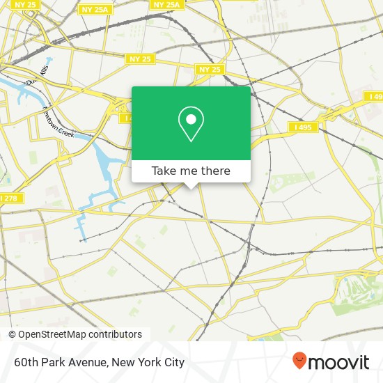 60th Park Avenue map