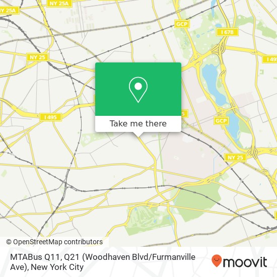 MTABus Q11, Q21 (Woodhaven Blvd / Furmanville Ave) map