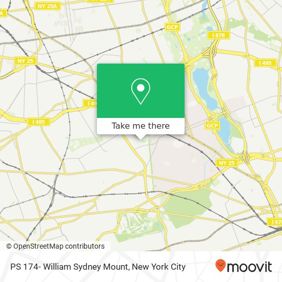 PS 174- William Sydney Mount map