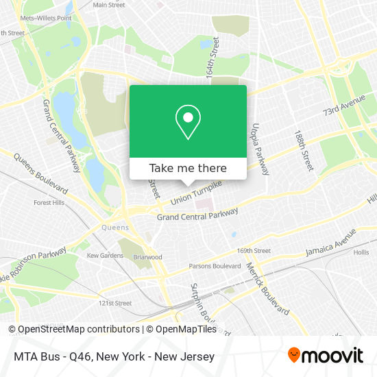 MTA Bus - Q46 map