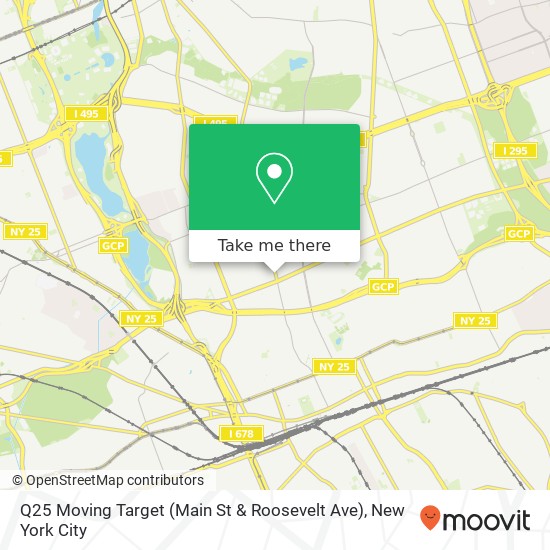 Mapa de Q25 Moving Target (Main St & Roosevelt Ave)