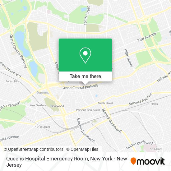 Mapa de Queens Hospital Emergency Room