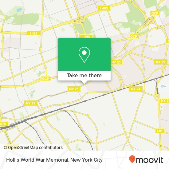 Hollis World War Memorial map