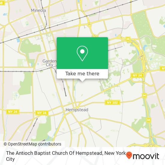 The Antioch Baptist Church Of Hempstead map