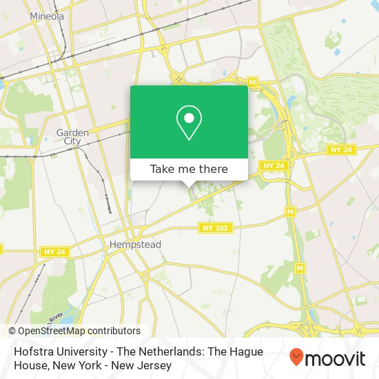 Hofstra University - The Netherlands: The Hague House map