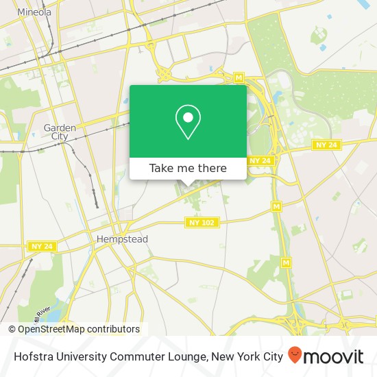 Hofstra University Commuter Lounge map