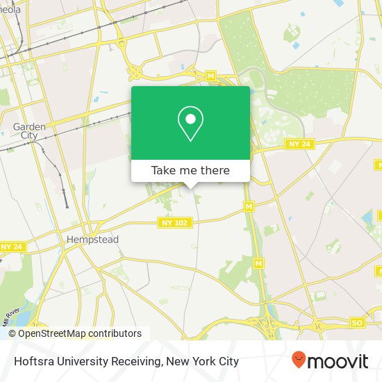 Hoftsra University Receiving map