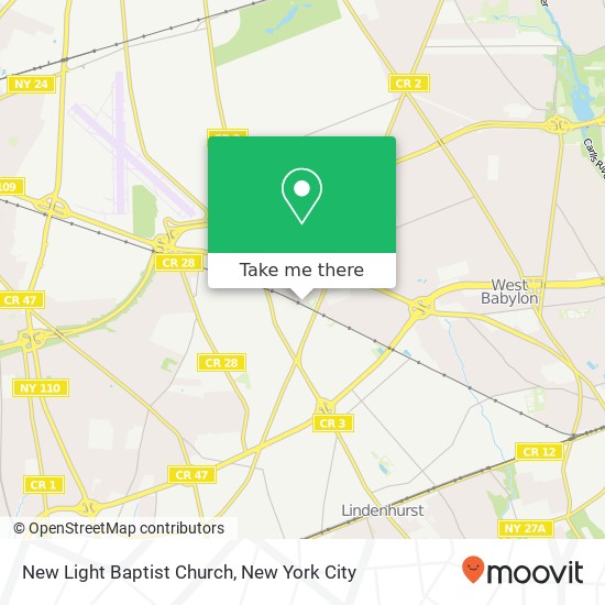 Mapa de New Light Baptist Church