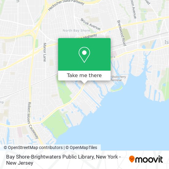 Bay Shore-Brightwaters Public Library map